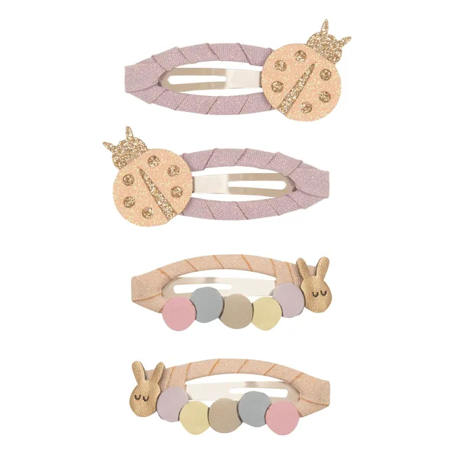 Set di 4 clip per maggiolini | Beige
