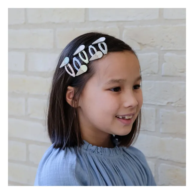 Lot 5 Mini Barrettes Glace | Beige