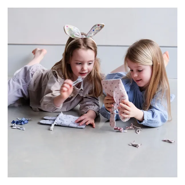 Serre-tête Lapin Fleuri | Beige