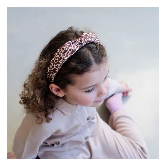 Cerchietto Alice Leopard | Marrone