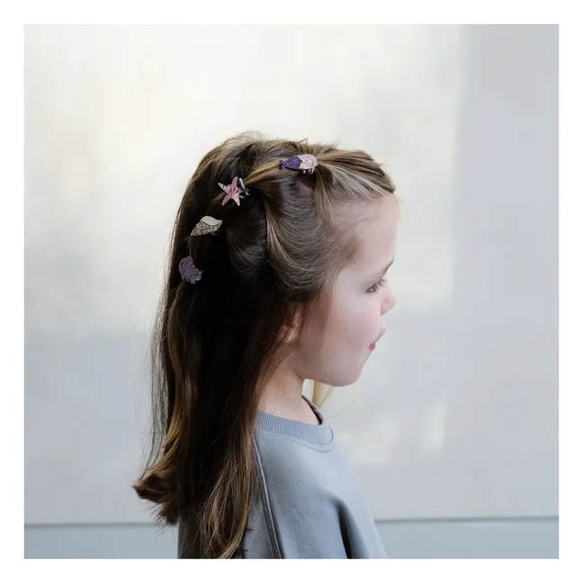 Set di 8 mini scrunchies da sirena | Rosa