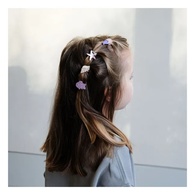 Set di 8 mini scrunchies da sirena | Rosa
