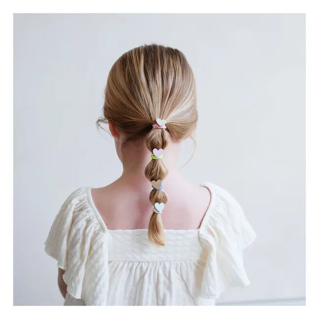 Confezione da 8 mini cuori a forma di chouchous | Rosa
