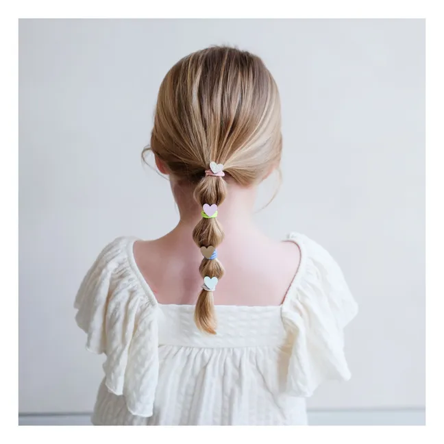 Confezione da 8 mini cuori a forma di chouchous | Rosa