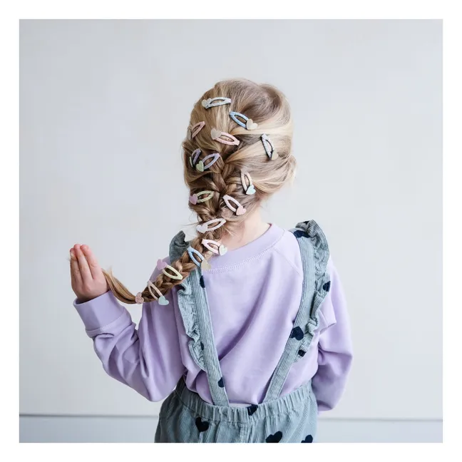 Confezione da 5 barrette cuore mini | Beige