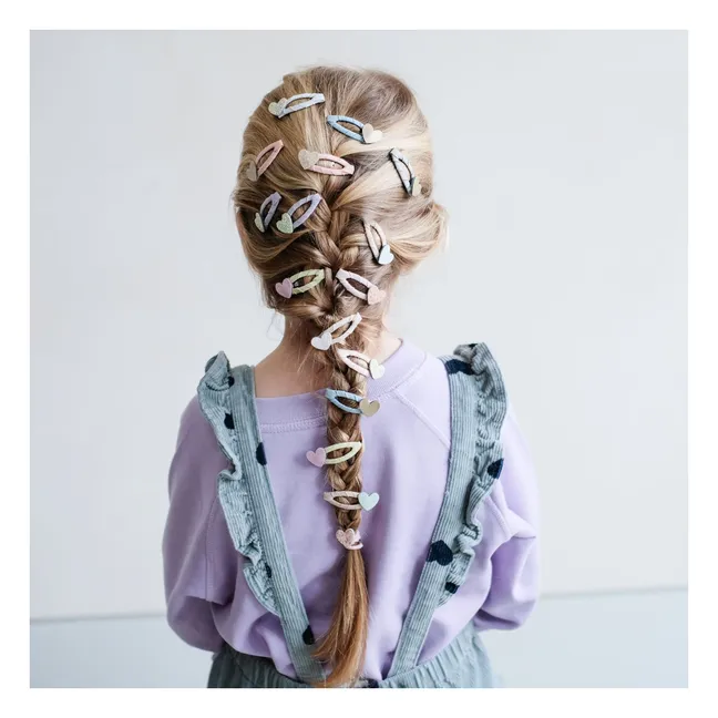 Confezione da 5 barrette cuore mini | Beige