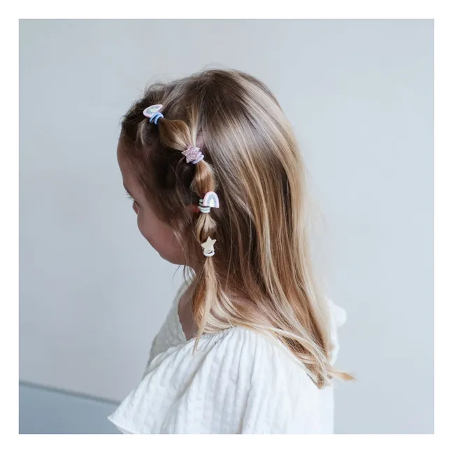 Confezione da 8 Mini Chouchous Arcobaleno | Dorato