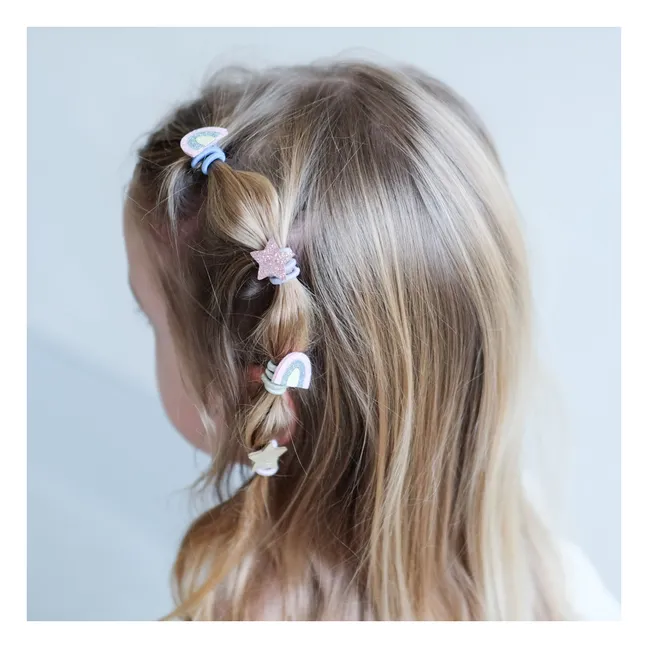Confezione da 8 Mini Chouchous Arcobaleno | Dorato