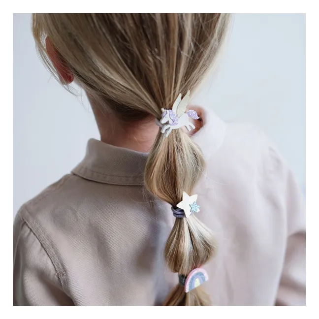 Set di 8 scrunchies unicorno | Dorato