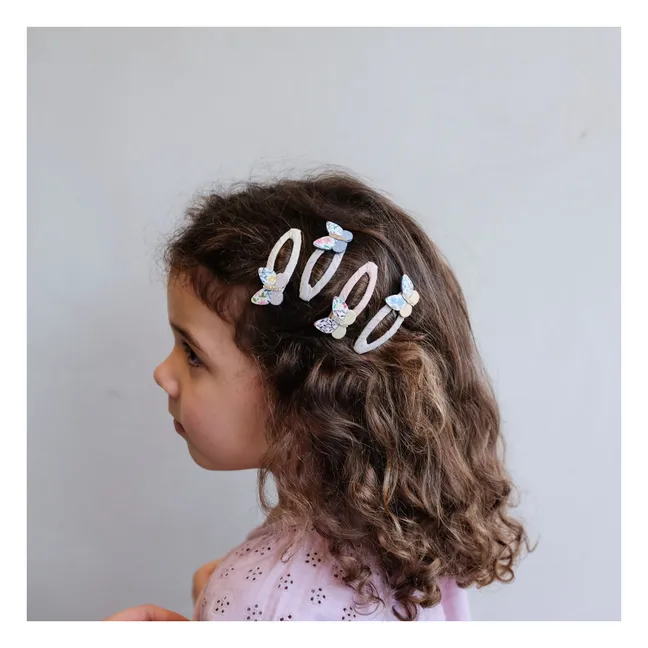 Set di 4 fermagli per capelli Betty | Beige