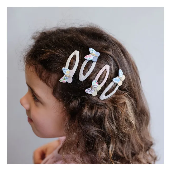 Set di 4 fermagli per capelli Betty | Beige