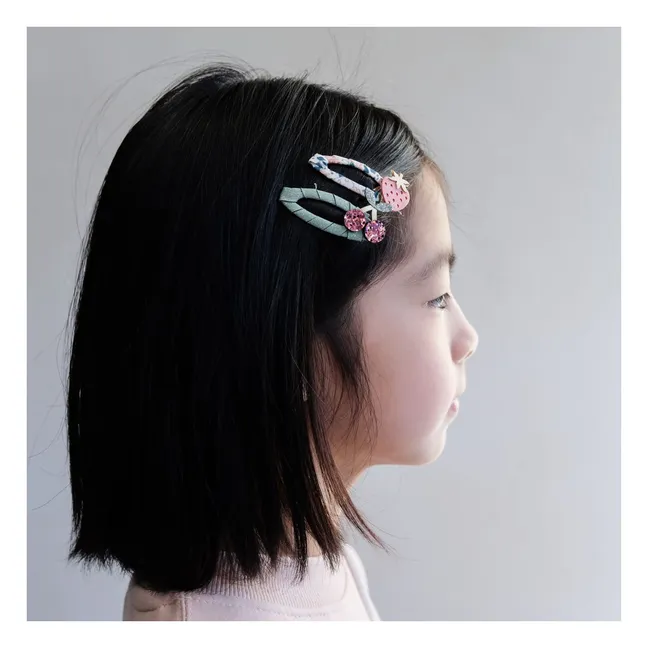 Lot 4 Barrettes Cerise | Rose
