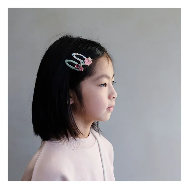 4er-Pack Haarspangen Kirsche | Rosa