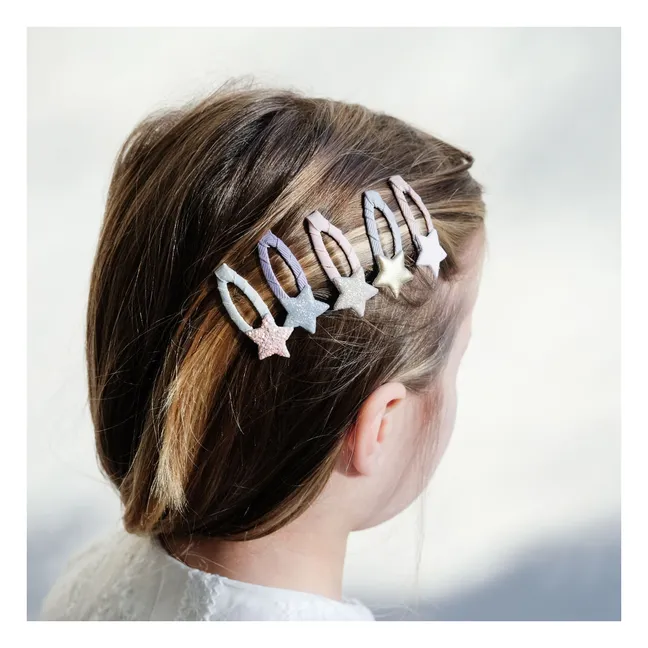 Lot 5 Barrettes Stellina | Rose