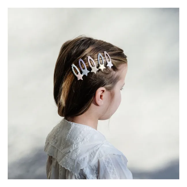 Lot 5 Barrettes Stellina | Rose