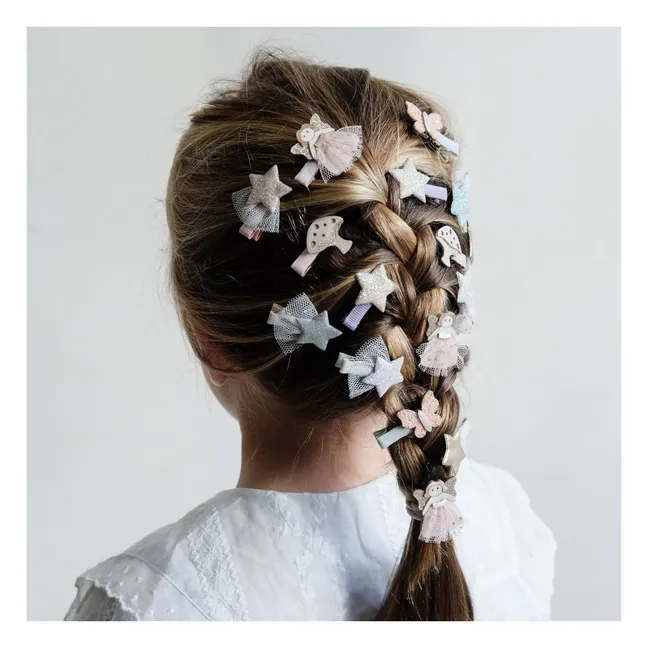 Lot 6 Mini Barrettes Fée | Rose