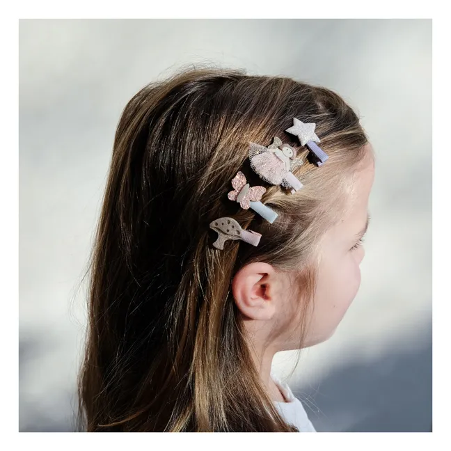 6er-Pack Mini-Spangen Fee | Rosa