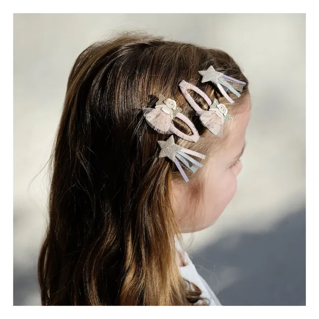 4er-Pack Haarspangen Fee | Rosa