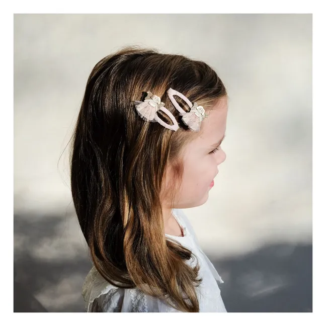 4er-Pack Haarspangen Fee | Rosa
