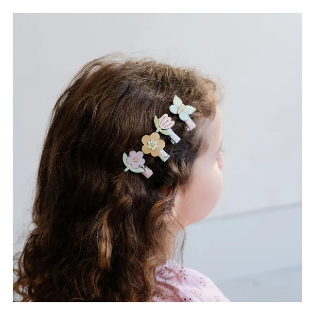Lot 8 Mini-Spangen Bouquet | Flieder