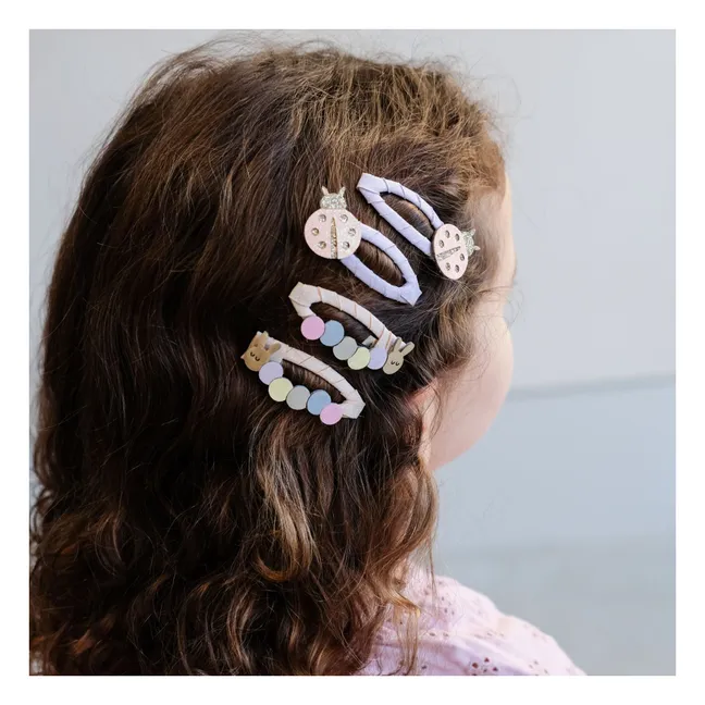 Set of 4 Beetle clips | Beige