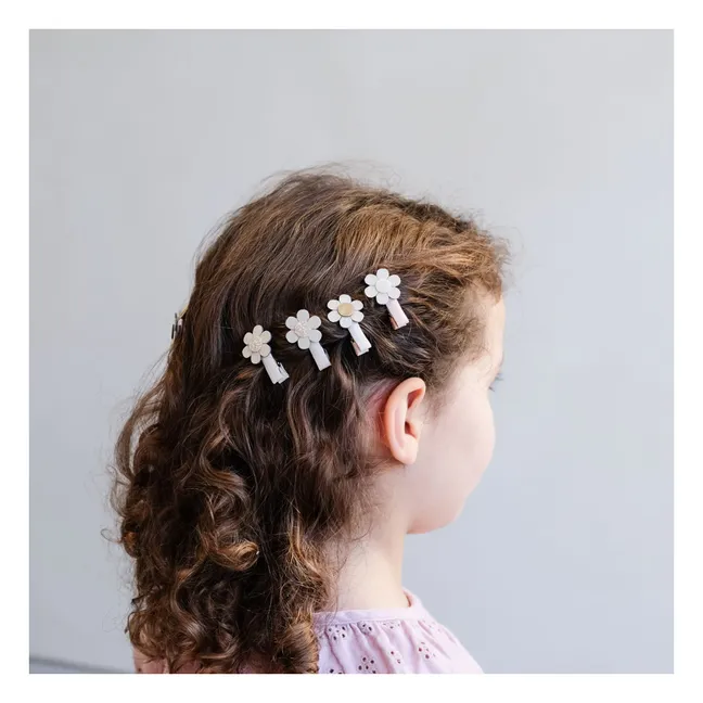 Lot 8 Mini Barrettes Camomille | Beige