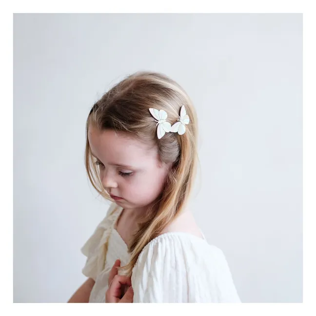 Lot 2 Barrettes Papillon | Rose pâle