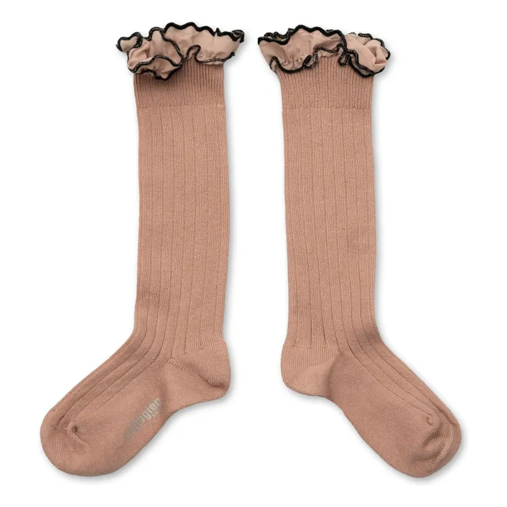 Chaussettes Constance | Vieux Rose- Image produit n°1