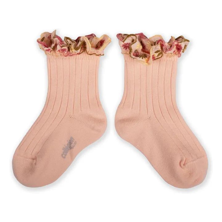 Chaussettes Anémone | Rose poudré- Image produit n°1