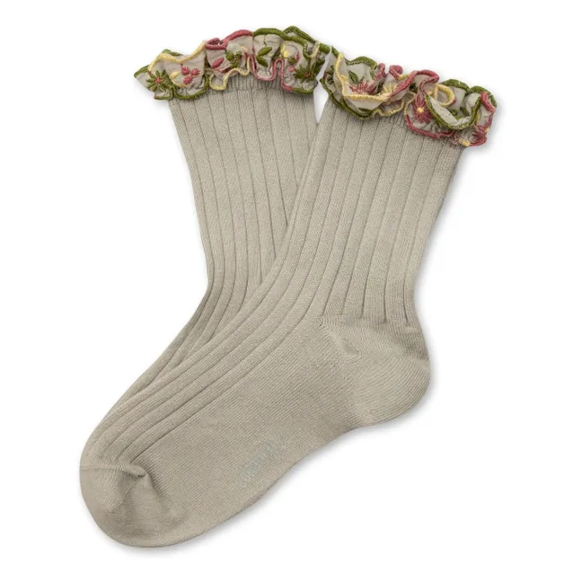Socken Anemone | Mausgrau