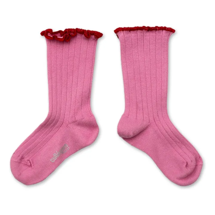 Chaussettes Delphine | Rose bonbon- Image produit n°1