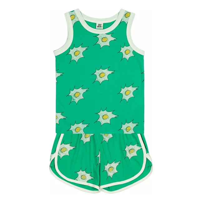 Set estivo di pantaloncini e canotta Egg | Verde