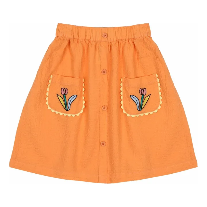 Jupe Flower Pocket | Orange- Image produit n°0