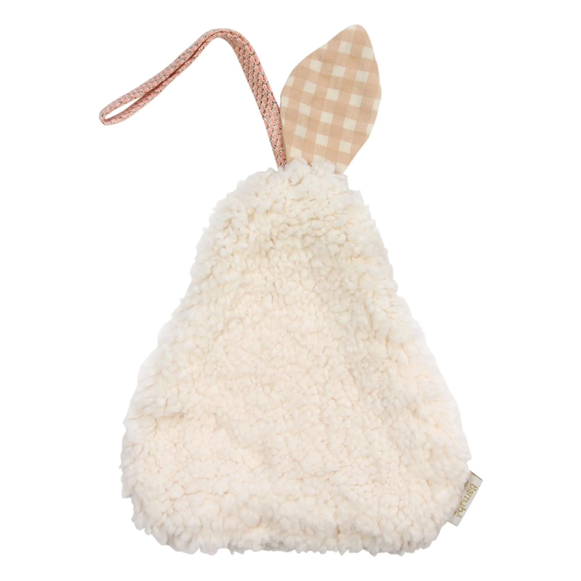 Barnabé Aime Le Café Pale Pink Doudou Pacifier Clip Pear