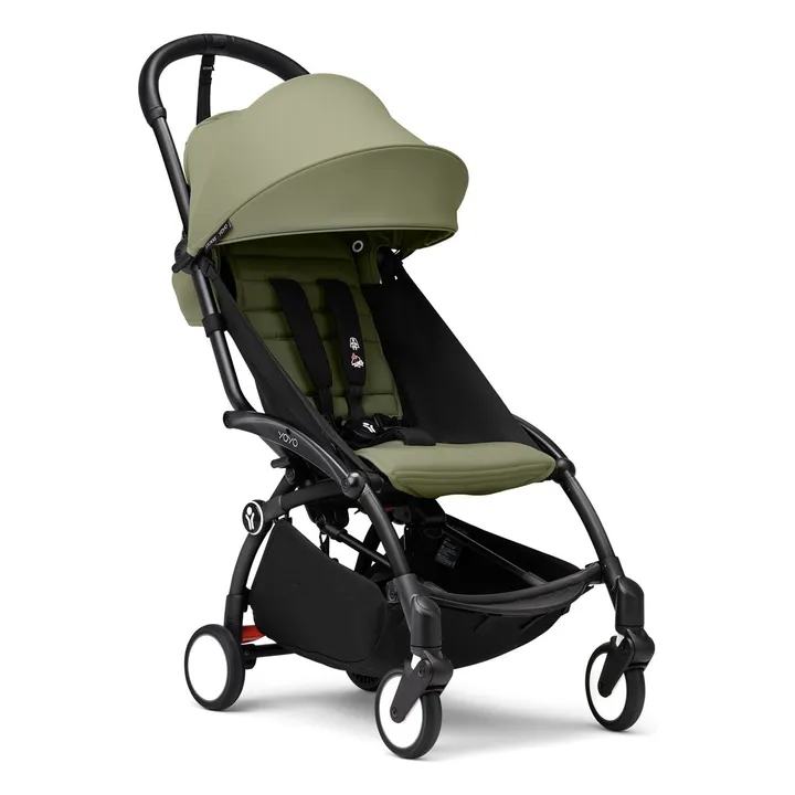 Poussette YOYO³ 6+ Châssis noir | Olive- Image produit n°0