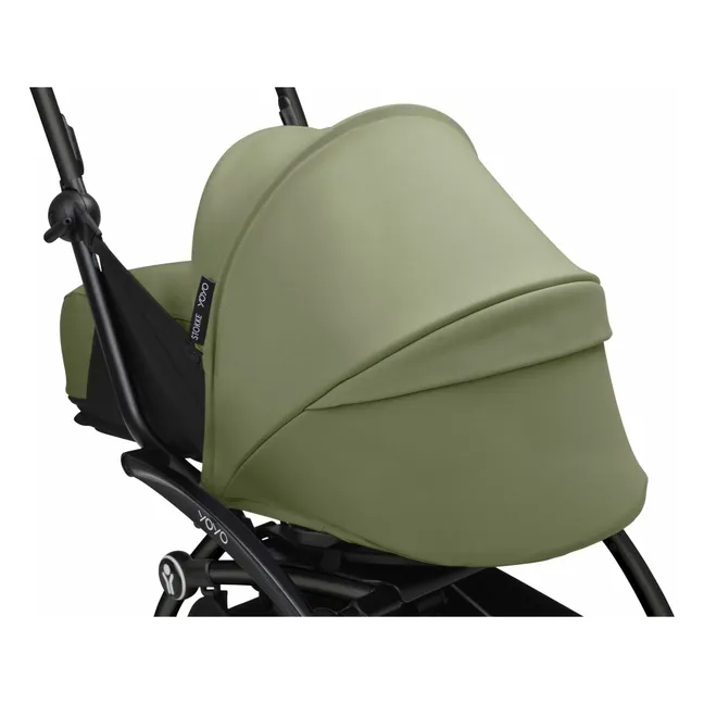 Poussette nouveau-né YOYO³ 0+ Châssis noir | Olive