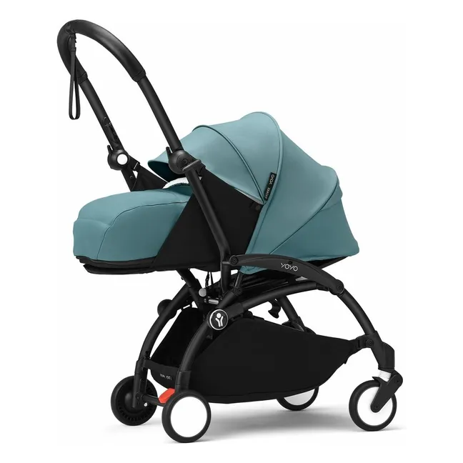 Silla de paseo para recién nacidos YOYO³ 0+ Chasis negro | Agua