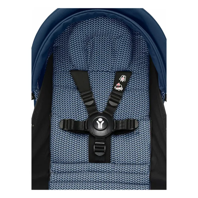 Poussette nouveau-né YOYO³ 0+ Châssis noir | Bleu Air France