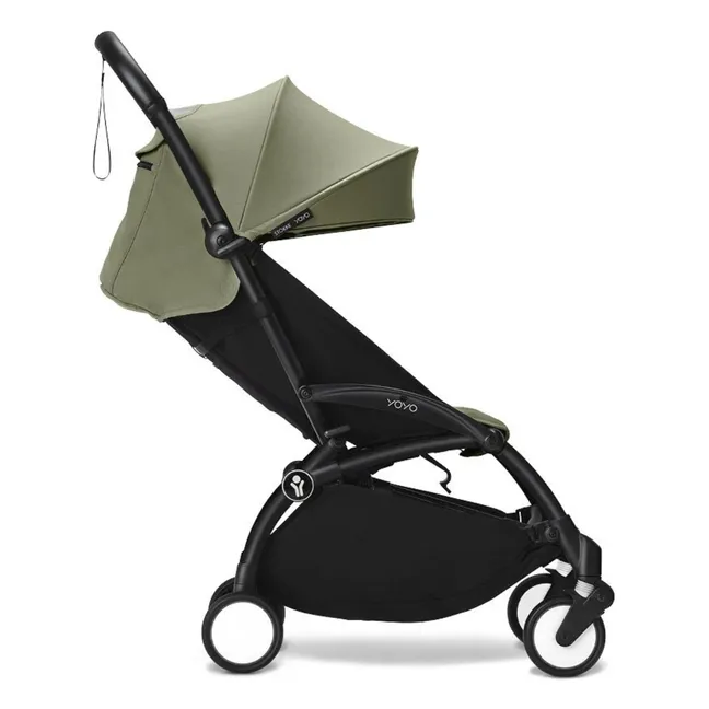 Poussette YOYO³ complète 0+ et 6+ Châssis noir | Olive