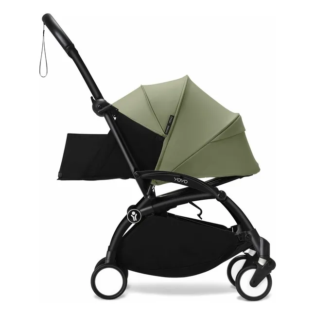 Poussette YOYO³ complète 0+ et 6+ Châssis noir | Olive