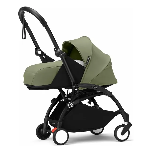 Poussette YOYO³ complète 0+ et 6+ Châssis noir | Olive