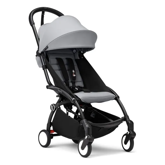 Poussette YOYO³ complète 0+ et 6+ Châssis noir | Stone
