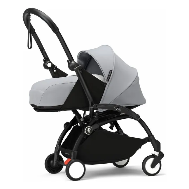 Poussette YOYO³ complète 0+ et 6+ Châssis noir | Stone