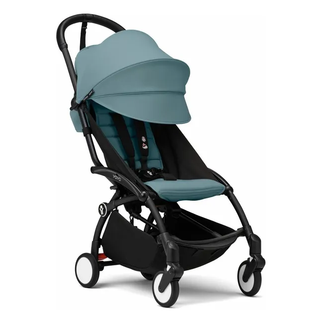 Poussette YOYO³ complète 0+ et 6+ Châssis noir | Aqua