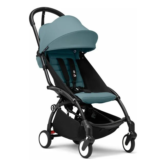 Poussette YOYO³ complète 0+ et 6+ Châssis noir | Aqua