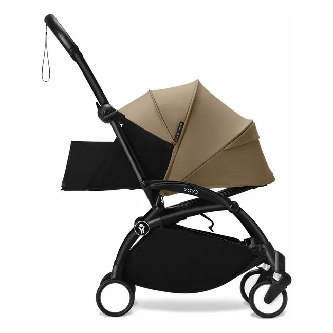 YOYO³ silla de paseo completa 0+ y 6+ Chasis negro | Caramelo