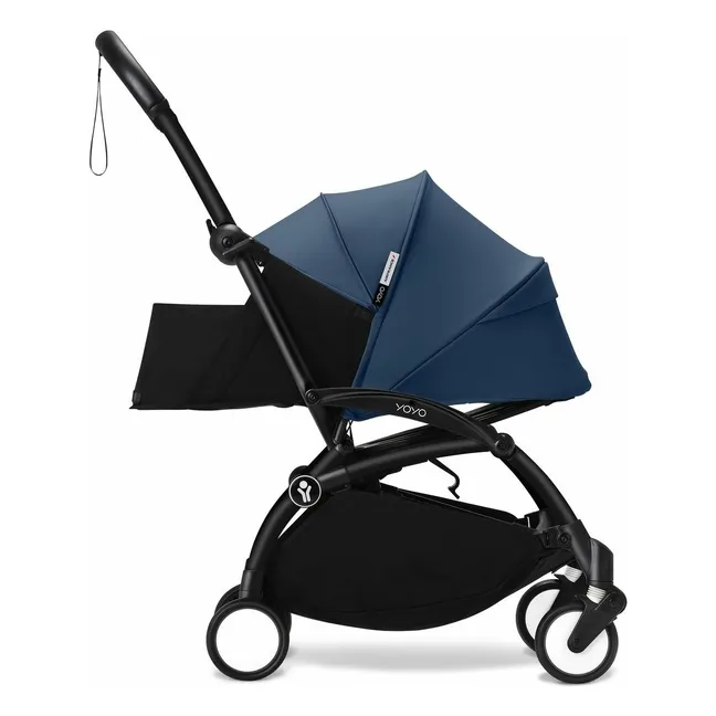 Poussette YOYO³ complète 0+ et 6+ Châssis noir | Bleu Air France