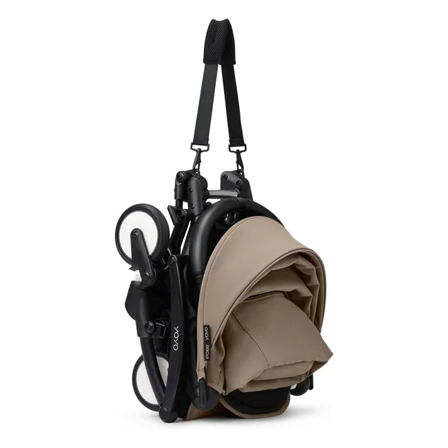 Poussette YOYO³ complète 0+ et 6+ Châssis noir | Taupe