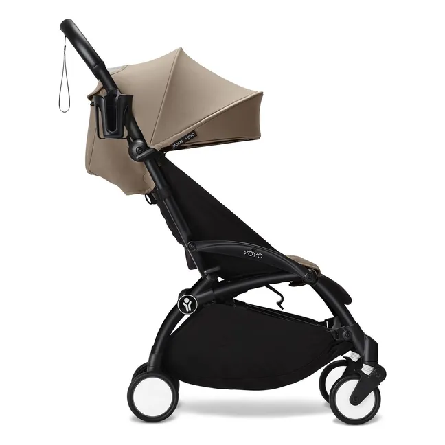 YOYO³ complete stroller 0+ and 6+ Black frame | Taupe brown