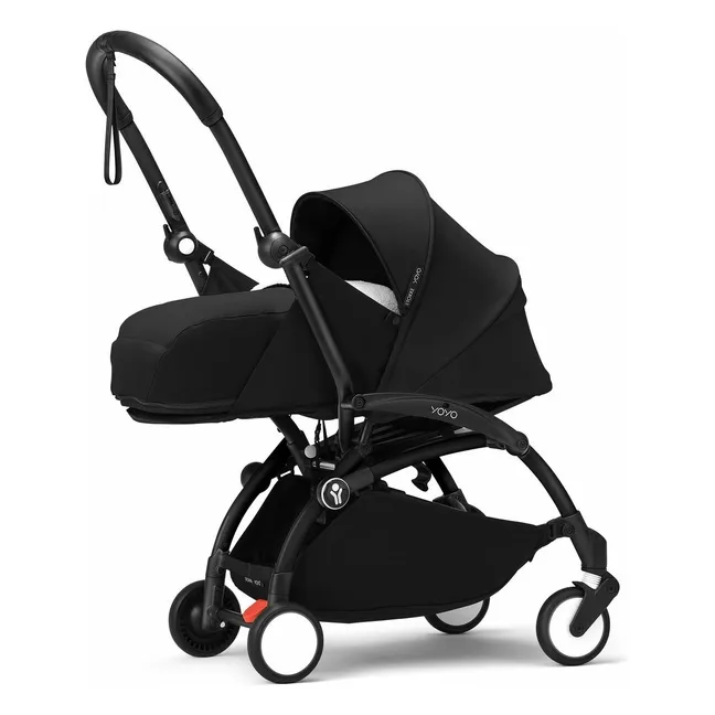 Stokke - Neugeborenen-Sportwagen YOYO 0+ Weies Gestell - Schwarz |  Smallable